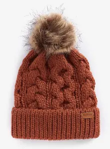 Penshaw Cable-Knit Beanie Barbour - Warm Ginger