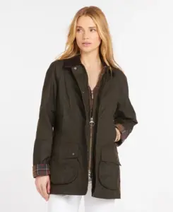 Classic Beadnell Wax Jacket Barbour - Olive