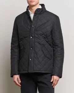 Powell Quilted Jacket Barbour – Black