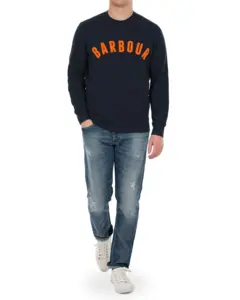 Prep Logo Crew Neck Sweatshirt Barbour - Navy