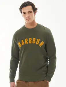 Prep Logo Crew Neck Sweatshirt Barbour - Olive