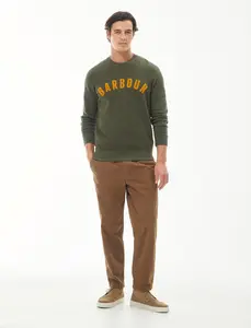 Prep Logo Crew Neck Sweatshirt Barbour - Olive
