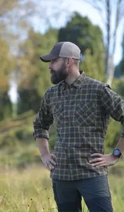 Creek Shooting Fit Coolmax Shirt Chevalier - Moss Checked 
