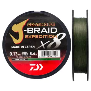 DAIWA J-BRAID EXPEDITION X8 DARK GREEN 150METER
