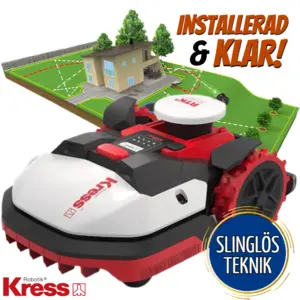 Kress KR173E RTK 3 000 m² Robotgräsklippare med OAS - Installerad & Klar!