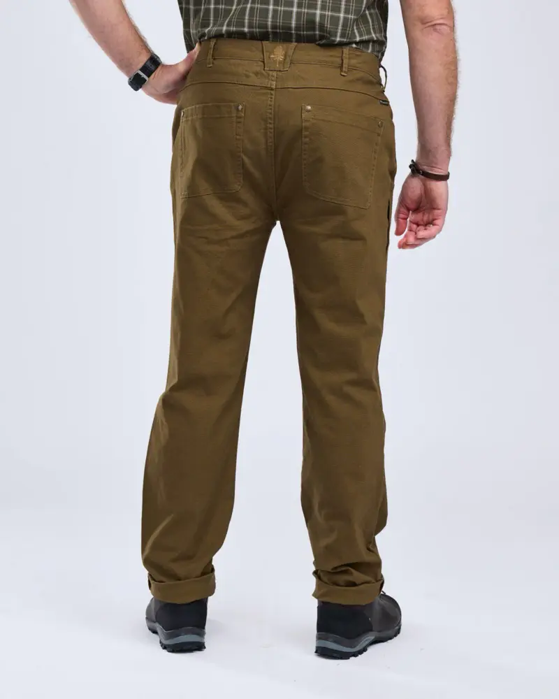 Värnamo Vintage Canvas Byxor Pinewood - Olive Brown 