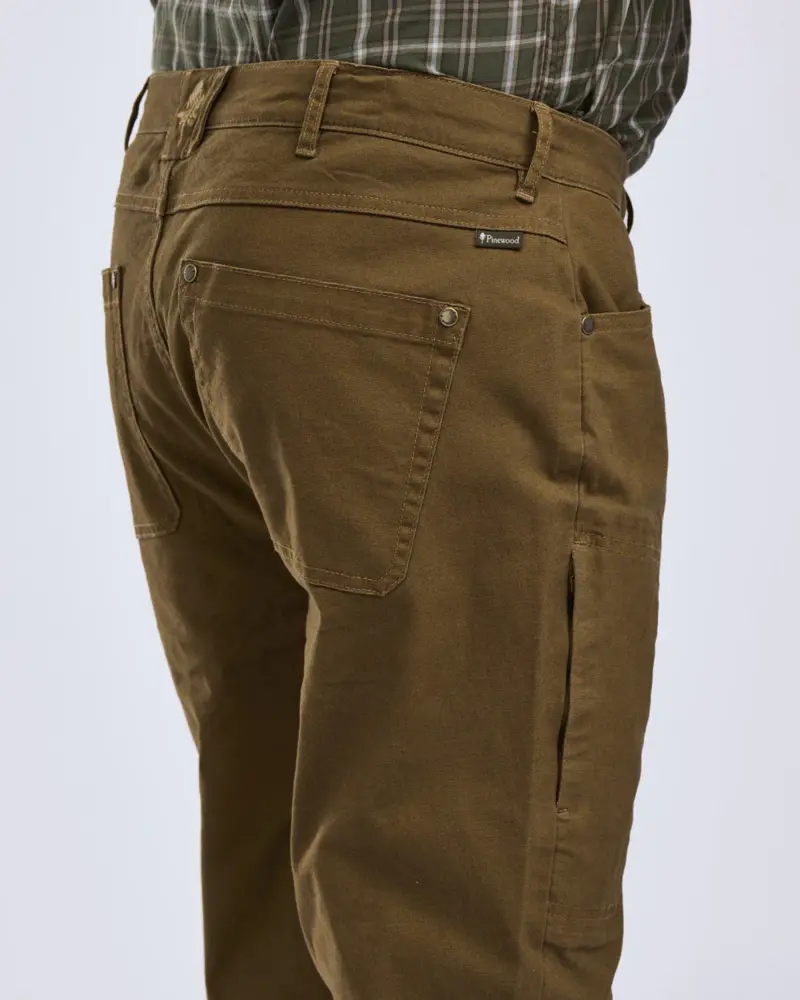 Värnamo Vintage Canvas Byxor Pinewood - Olive Brown 