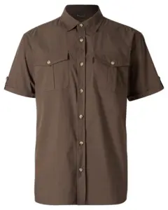 Safari Kortärmad Skjorta Pinewood - Dark Olive 