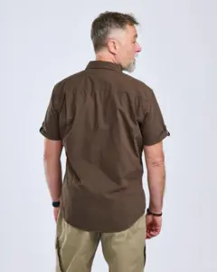 Safari Kortärmad Skjorta Pinewood - Dark Olive 