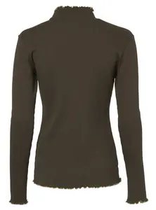 Kelly Longsleeve Top Dam Chevalier - Leather Brown 