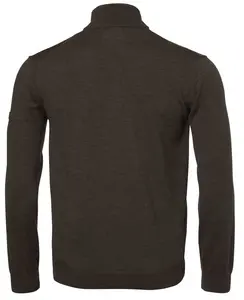 Aston Half Zip Merino Pullover Chevalier - Leather Brown 