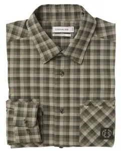 Creek Shooting Fit Coolmax Shirt Chevalier - Mink Brown Checked 