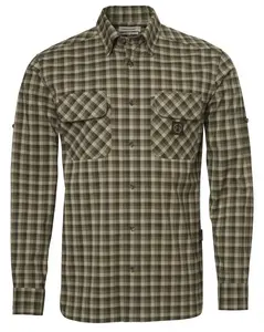 Creek Shooting Fit Coolmax Shirt Chevalier - Mink Brown Checked 