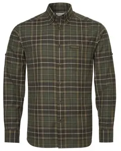 Teal Light Flannel Shirt Chevalier - Hemlock Green Checked 