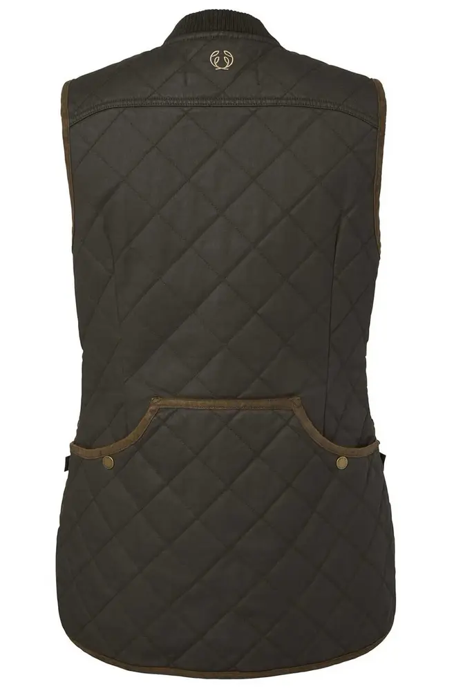 Vintage Original Shooting Vest Dam Chevalier - Leather Brown 