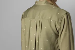 Abigail Lady Skjorta Härkila - Dust green/Flying ducks 