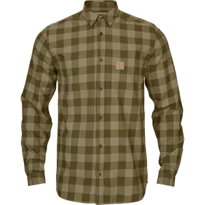 Härkila Scandinavian Långärmad Skjorta - Dark Olive Check 
