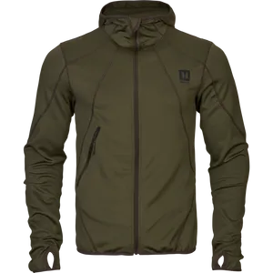 Deer Stalker Full-zip Fleece Hoodie Härkila - Willow green 