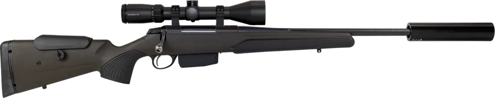 Tikka T3x J.E Svart ADJ + Scandium X4 2,5-10x50i + RCC Hunter ljuddämpare *