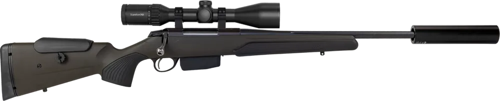 Tikka T3x J.E Brun ADJ + Scandium X6 2-12x50 + RCC Hunter ljuddämpare *