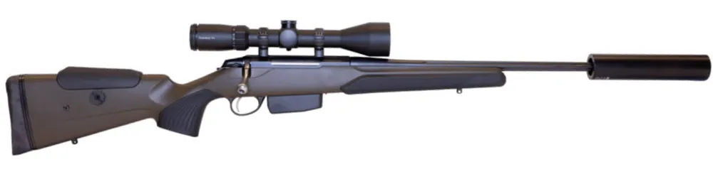 Tikka T3x J.E Brun ADJ + Scandium X4 2,5-10x50i + RCC Hunter ljuddämpare *