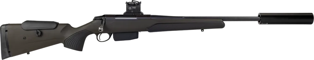 Tikka T3x J.E Brun ADJ + Aimpoint Acro C-2 3,5 MOA + RCC Hunter ljuddämpare *
