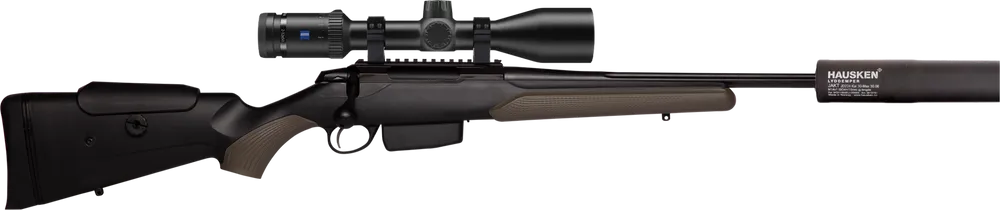 Tikka T3x + Zeiss Conquest V6 2-12x50 + Hausken JD244 ljuddämpare *