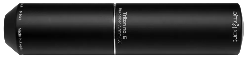 AimSport Triton no. 6, 7.7 mm, 15x1 Ljuddämpare *