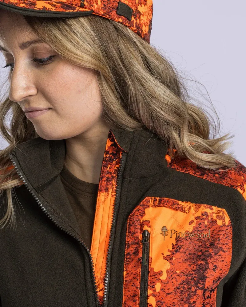 Småland Hunters Camou Fleecejacka Dam Pinewood - H.Brown/Strata Blaze