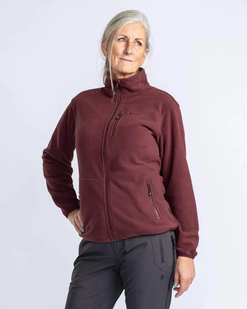 Finnveden Fleecejacka Dam Pinewood - Earth Plum 
