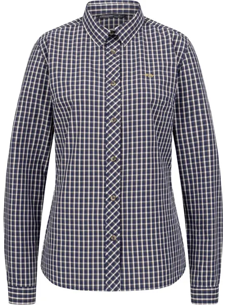 Juanita Blouse Dam Blaser - Darkblue/White Checked
