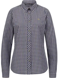 Juanita Blouse Dam Blaser - Darkblue/White Checked