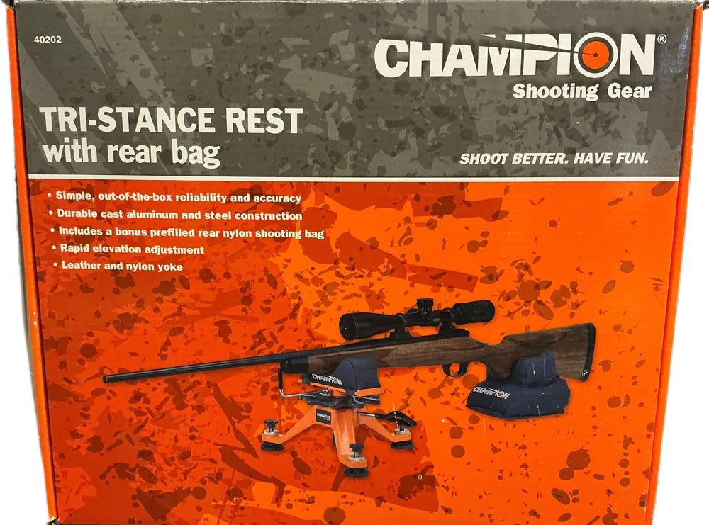 Champion Inskjutnings stöd Tre ben med påse i polyester/läder