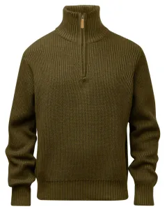 Pinewood Philip Stickad Tröja - Olive Green 