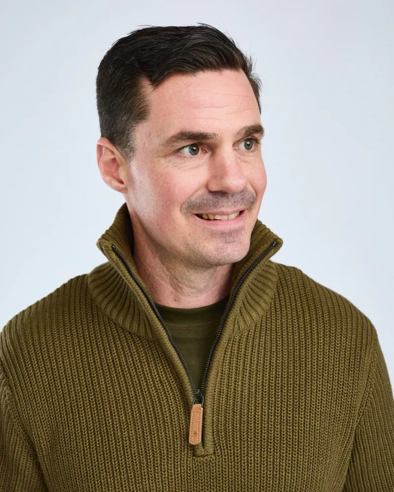 Pinewood Philip Stickad Tröja - Olive Green *