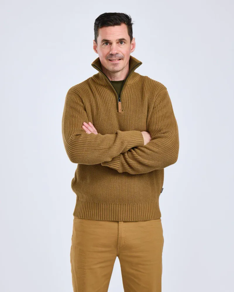 Pinewood Philip Stickad Tröja - D.Sandstone *