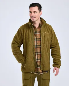Pinewood Forest Pile Fleecejacka Herr - Olive Green 