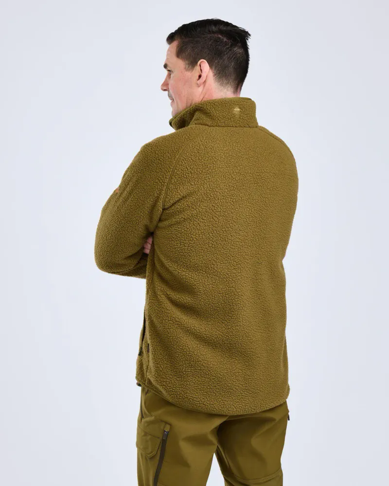 Pinewood Forest Pile Fleecejacka Herr - Olive Green *