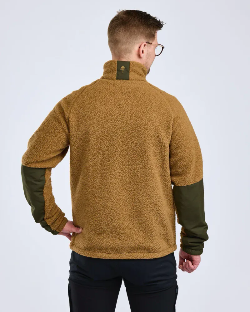 Pinewood Pile Fleecejacka Herr - D.Sand/Mossgreen *