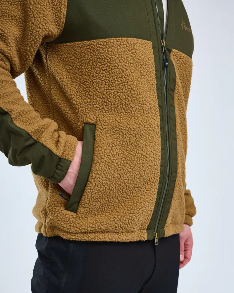 Pinewood Pile Fleecejacka Herr - D.Sand/Mossgreen *