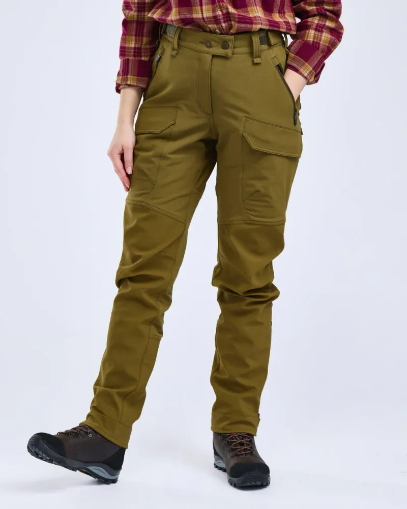 Furudal Hunters Hybrid Stretch Byxor Dam Pinewood - Olive Green *