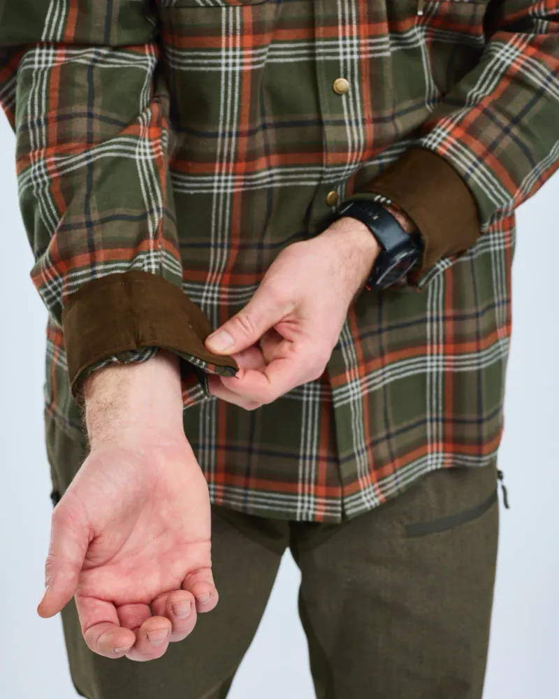 Pinewood Prestwick Exclusive Skjorta - Green/Burned Orange *