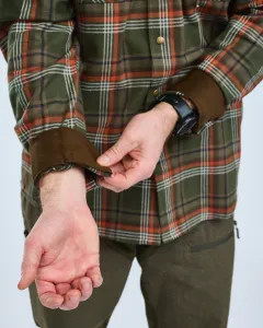 Pinewood Prestwick Exclusive Skjorta - Green/Burned Orange 