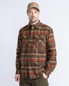 Pinewood Prestwick Exclusive Skjorta - D.Green/Terracotta 