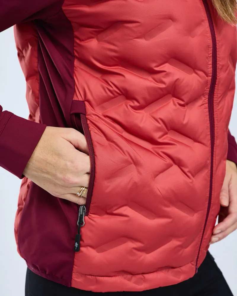 Abisko Insulation Hybrid Jacka Dam Pinewood - BrickPink/Burgundy *