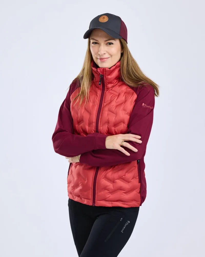 Abisko Insulation Hybrid Jacka Dam Pinewood - BrickPink/Burgundy *