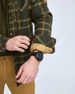 Pinewood Pile Overshirt - D.Green/Bronze 