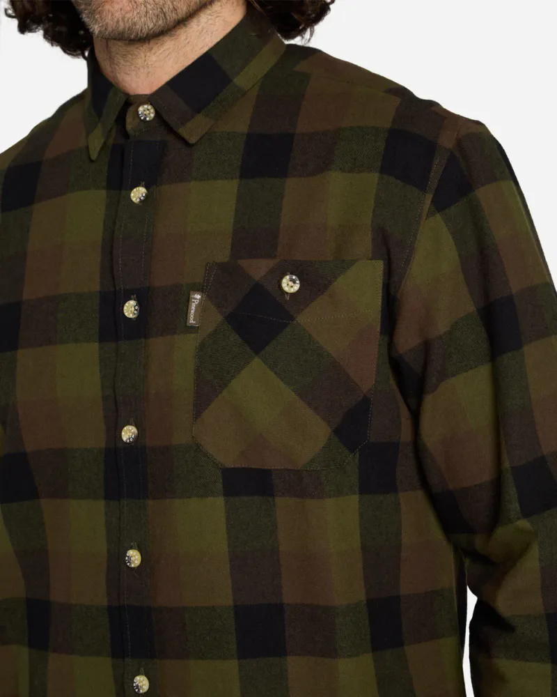 Pinewood Wildmark Flanellskjorta - Green/Black *