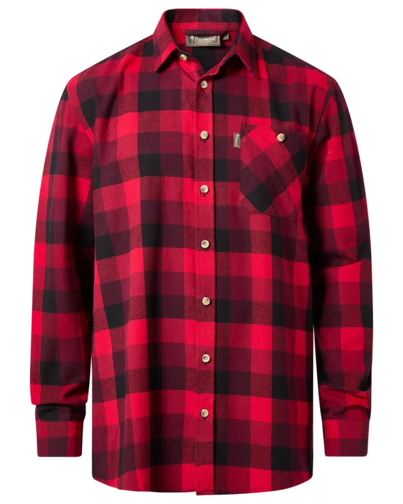 Pinewood Wildmark Flanellskjorta - Red/Black *