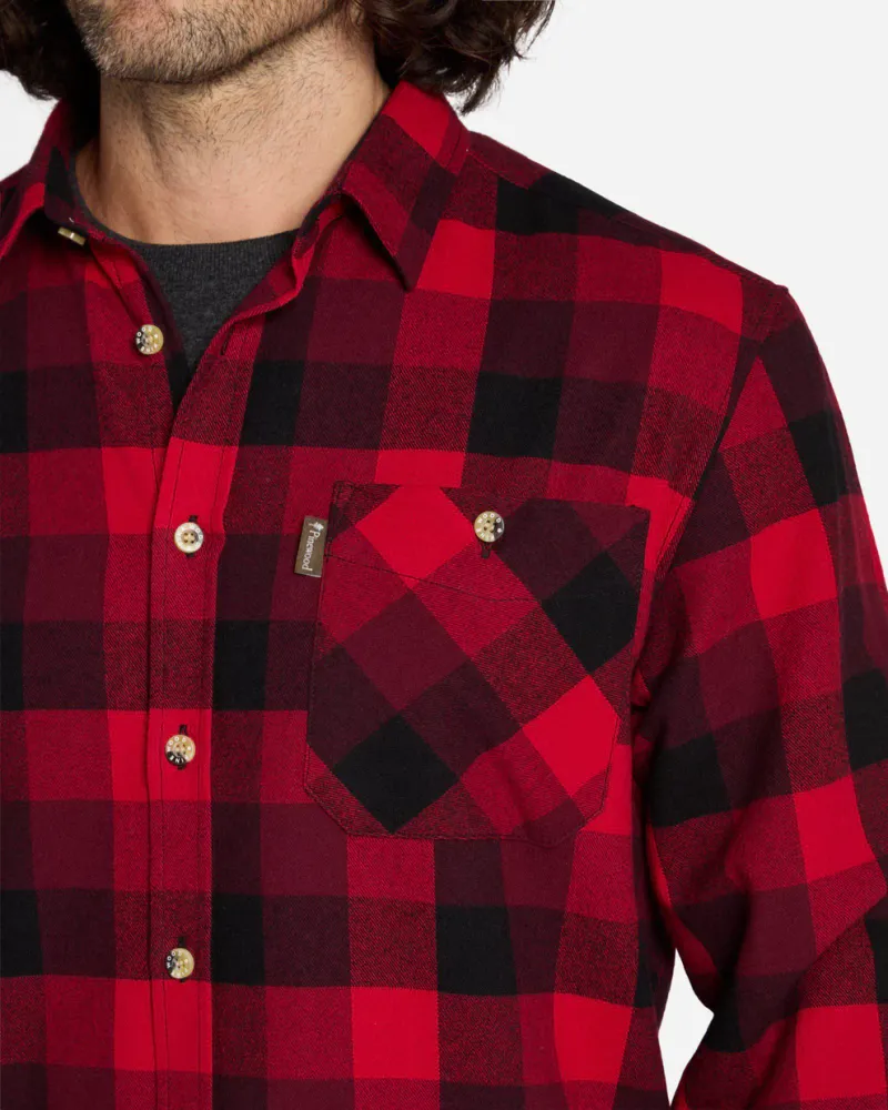 Pinewood Wildmark Flanellskjorta - Red/Black *
